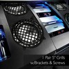Pyramid 5" Waffle Speaker Grill with Bracket – Universal Car Audio Speaker Grill Cover, Durable Metal Mesh - Black - 2 of 4