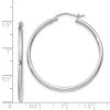 Black Bow Jewelry 2mm, Sterling Silver, Classic Round Hoop Earrings - 35mm (1 3/8 Inch) - 4 of 4