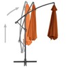 vidaXL Cantilever Garden Parasol with Aluminum Pole Terracotta 118.1" - 4 of 4
