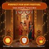 Store Indya Decorative Artificial Marigold and Pearl Toran, Traditional Orange Flower Hanging (Design 1) - 3 of 4