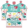 Big Dot of Happiness Colorful Floral Happy Mother's Day - Treat Box Party Favors - We Love Mom Party Goodie Gable Boxes - Set of 12 - 2 of 4