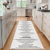 Acekool 2x6 Ft Black Striped Runner Rug, Washable Low Pile Non-Slip Mat for Entryway, Kitchen, Front Door, Soft and Kid-Friendly - 3 of 4