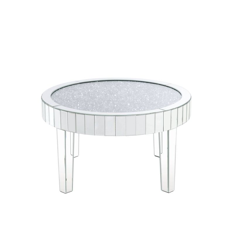 32&#34; Ornat Coffee Table Mirrored/Faux Diamonds - Acme Furniture, 3 of 6
