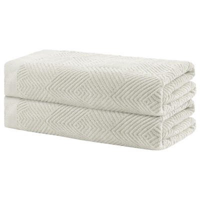 Unique Bargains Cotton Quick Lightweight Dry Large Bath Towels Large Towels 2 Packs