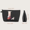Unique Bargains Personalized Initial Makeup Bag Black 1 Pc - 4 of 4