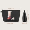 Unique Bargains Personalized Initial Makeup Bag Black 1 Pc - image 4 of 4