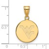 Black Bow Jewelry 10k Yellow Gold West Virginia Mountaineers NCAA Medium Pendant - 2 of 3