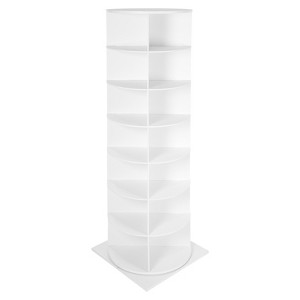 YIYIBYUS Free Standing Rotating Shoe Storage Organizer Shoe Rack Tower (White, 7-Tiers) - 1 of 4