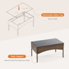 FURNIinspire Patio Dining Sets Patio Furniture Set 4 Pieces, Glass Table, Weaving Rattan Patio Chairs for Garden, Terrace, Brown, 42.6"*22"*31.4" - 4 of 4