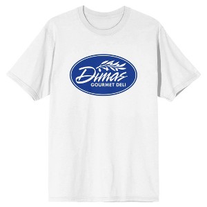 Only Murders In The Building Dimas Gourmet Deli Crew Neck Short Sleeve Men's White T-shirt - 1 of 3