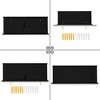 FurnitureR Floating Shelves Wall Mounted Set of 6, Wood Storage Display Ledge Shelves for Bathroom, Bedroom, Living Room, Kitchen, Office, Black - 4 of 4