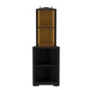 SEVOBAL Utility Storage Shelves Four Layer L Shaped Corner Rack with Power Strip for Home and Shop, Black, 36.61"*18.11"*7.08" - 2 of 4