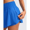FIONECA Athletic Shorts for Women High Waisted Flowy Ruffle Skirt Overlay for Workout Running Tennis with Zip Pocket - 4 of 4