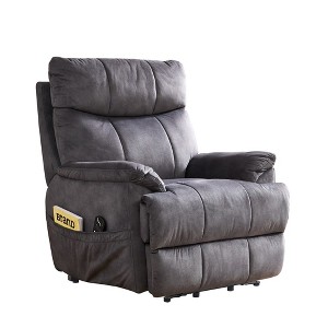 Large Power Lift Recliner Chair With Massage & Heat, Overstuffed Wide Recliners, Heavy Duty Motion Reclining Mechanism For Seniors Relaxation - 1 of 4
