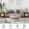 GustoWave Rattan Nightstand Set Of 2, Modern Farmhouse End Table With Storage Cabinet And 1 Door Or Living Room Bedroom, Brown+Black - 4 of 4