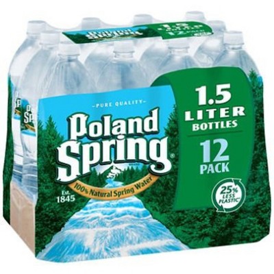 Poland Spring 100% Natural Spring Water (1.5 L Bottles) (Pack of 2)