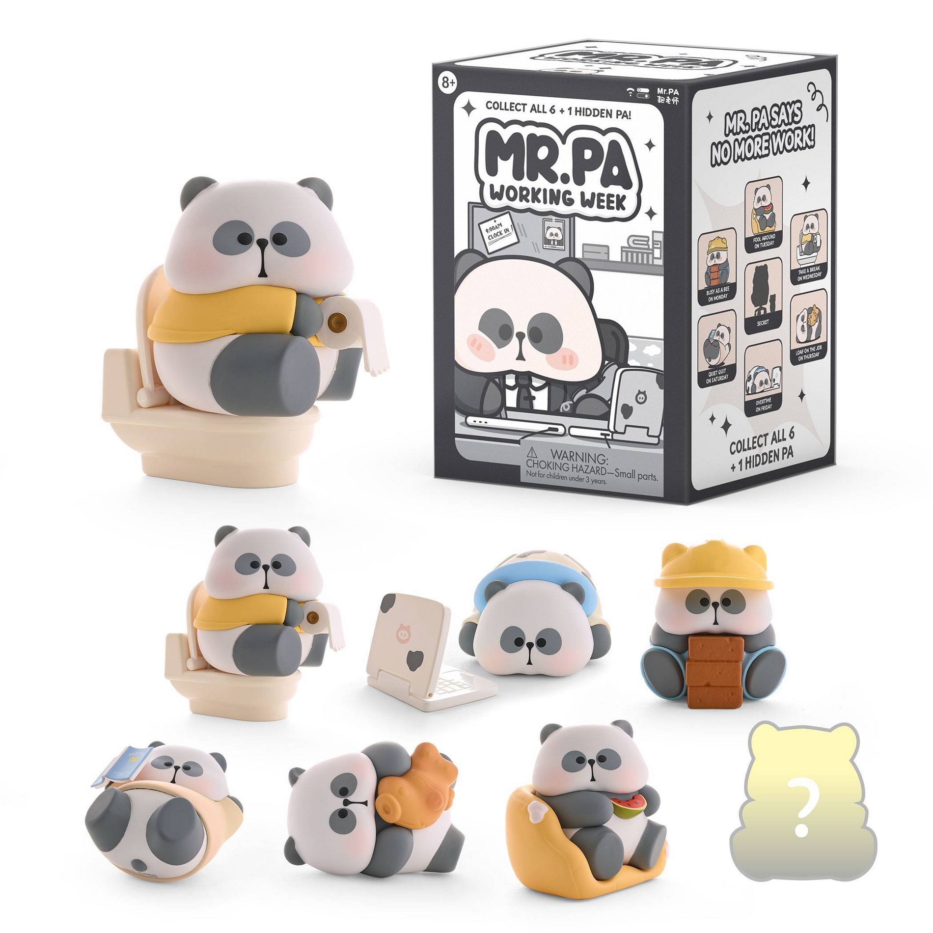 Mr. Pa Working Week Series Figurine Desk Toy Blind Box Collectible