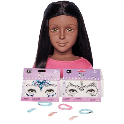 I'M A STYLIST Jasmine with Interchangeable Wig Styling Head - Brunnette Hair