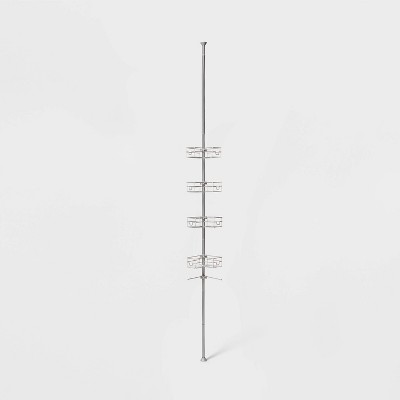 Steel L Shaped Tension Pole Caddy Chrome - Made By Design™