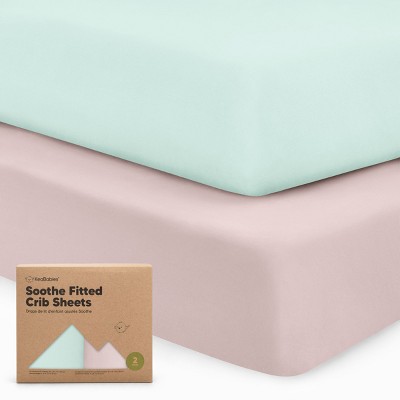 KeaBabies 2pk Soothe Fitted Crib Sheets Neutral, Organic Baby Crib Sheets, Fits Standard Nursery Baby Mattress
