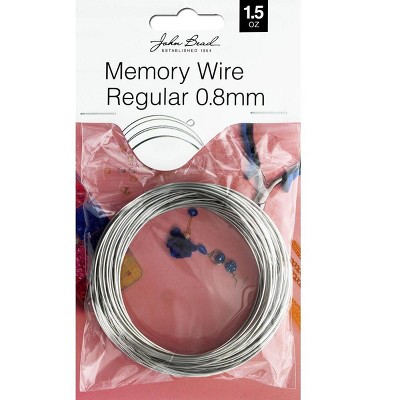 John Bead Must Have Findings Regular Memory Wire (6cm/2.36" diameter) 0.8mm thick 1.5oz