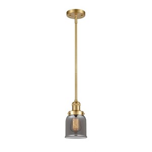 Bell - 1 Light Stem Hung Mini Pendant In Industrial Style-10 Inches Tall and 5 Inches Wide - 1 of 1