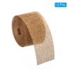 Unique Bargains DIY Crafts Decoration Soft Burlap Fabric Wired Ribbon 2 Pcs - 3 of 4