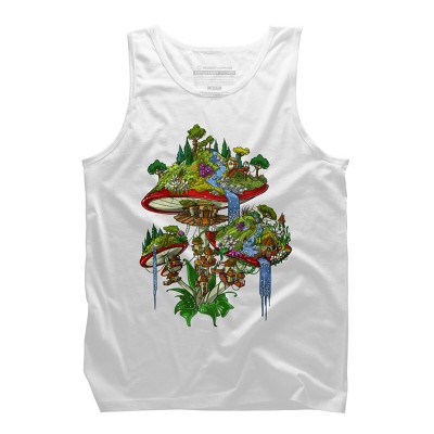 Men's Design By Humans Magic Mushrooms Island By underheaven Tank Top