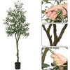 Artificial Olive Tree in Pot-Realistic Artificial Plant with Leaves & Fruits,Large Artificial Tree for Living Room,Office,Balcony,Adjustable - 2 of 4