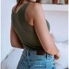 Women's Jersey Double Lined V-Neck Cropped Tank - Veronica M - 3 of 4