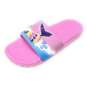 JEFFRICO Girls Comfort Sandals Kids Slip On Lightweight EVA Water Shower Pool Beach Sandals Slides - 1 of 4