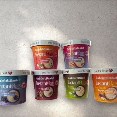 Gabriel and Daniel Organic Gluten Free NON-GMO Instant Oatmeal Variety Pack- pack of 6