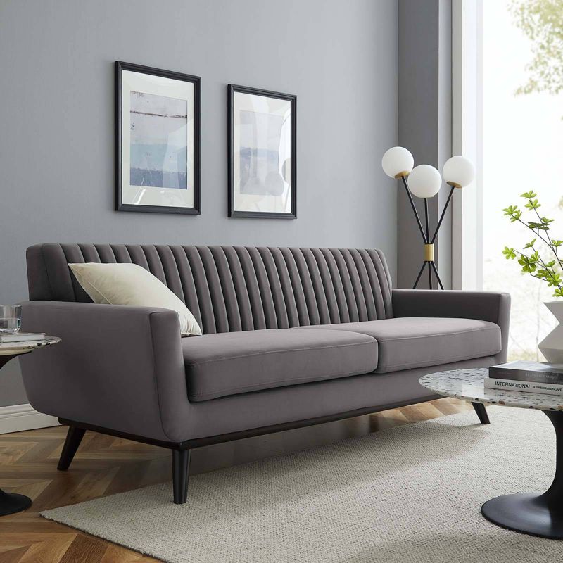 Engage Channel Tufted Performance Velvet Sofa - Modway, 2 of 3