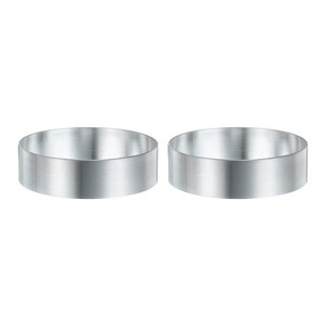 Unique Bargains Stainless Steel Seamless Nonstick Mirror Coating Round Cake Ring 2 Pcs - 1 of 4