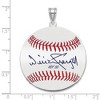 Black Bow Jewelry Sterling Silver Willie Stargell Signature LG Enamel Baseball Pendant - 4 of 4