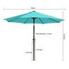 Hyleory 9FT Lighted Market Umbrella for All Seasons/ Size: 91.2" H x 108" W x 108" D - 4 of 4