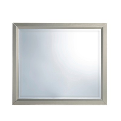 GlasFlength Decorative Wall Mirrors Luxe Mirror Glam Mirror Elegant Mirror Sparkling Mirror Rectangular Mirror for Bedroom, Beige, 42.01"*0.87"*36.42"
