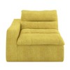 DOMETOUR Lazy floor sofa, modern floor lounge chair with left arm, comfortable beanbag sofa, suitable for living room bedroom office - Yellow - 4 of 4
