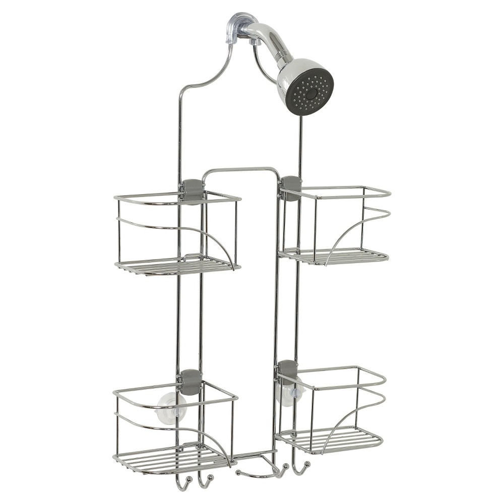 UPC 043197132499 product image for Expandable Rust-Resistant Shower Head Caddy Chrome - Zenna Home | upcitemdb.com