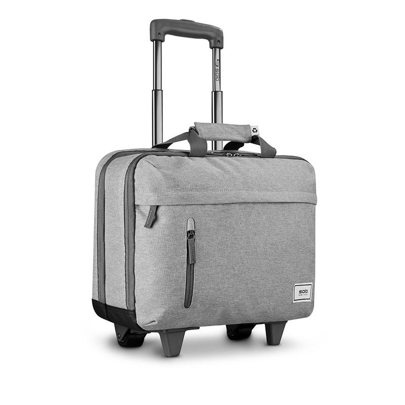 Solo New York Re:Start Recycled 15.6&#34; Rolling Laptop Briefcase - Gray, 2 of 13