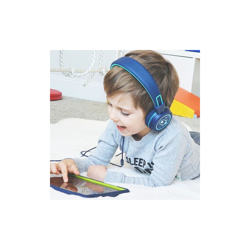 KidJamz Safe Listening USB-C Headphones for Kids with Volume Limiter & LED Lights | MEE audio, 2 of 11