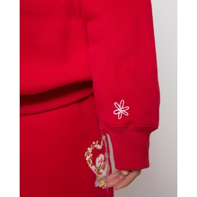 Samii Ryan | Life Is Sweet Crewneck , Red , X-Large , 5