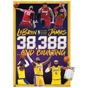 Trends International NBA League - LeBron James All-Time Scoring Leader Unframed Wall Poster Prints - 1 of 4