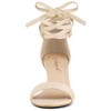Allegra K Women's Kitten Heel Open Top Lace-Up Sandals - 2 of 4