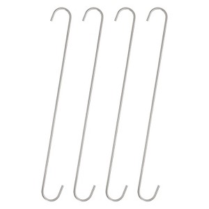 Unique Bargains High Manganese Steel Extra Long S Hooks and Hangers 4 Pcs - 1 of 4