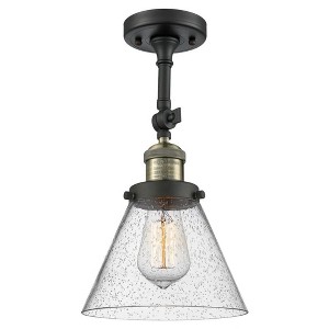 Cone - 1 Light Semi-Flush Mount In Industrial Style-14.5 Inches Tall and 7.75 Inches Wide - 1 of 1
