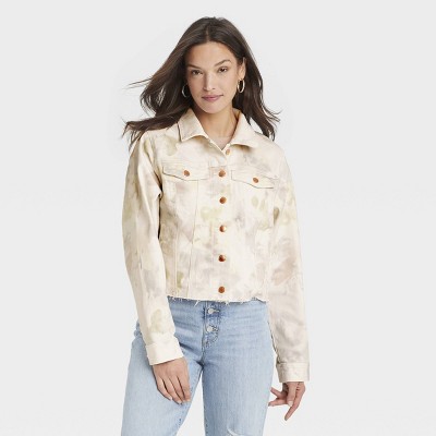 cream denim jacket womens