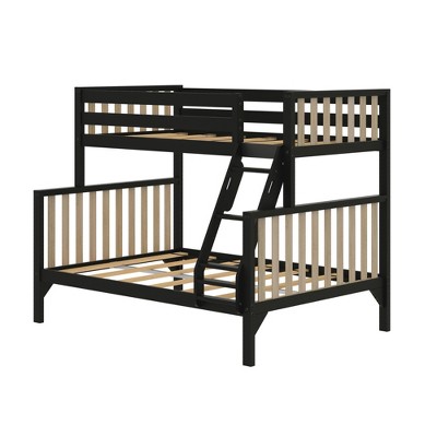 Max & Lily Scandinavian Twin Over Full Bunk Bed, Black/blonde : Target