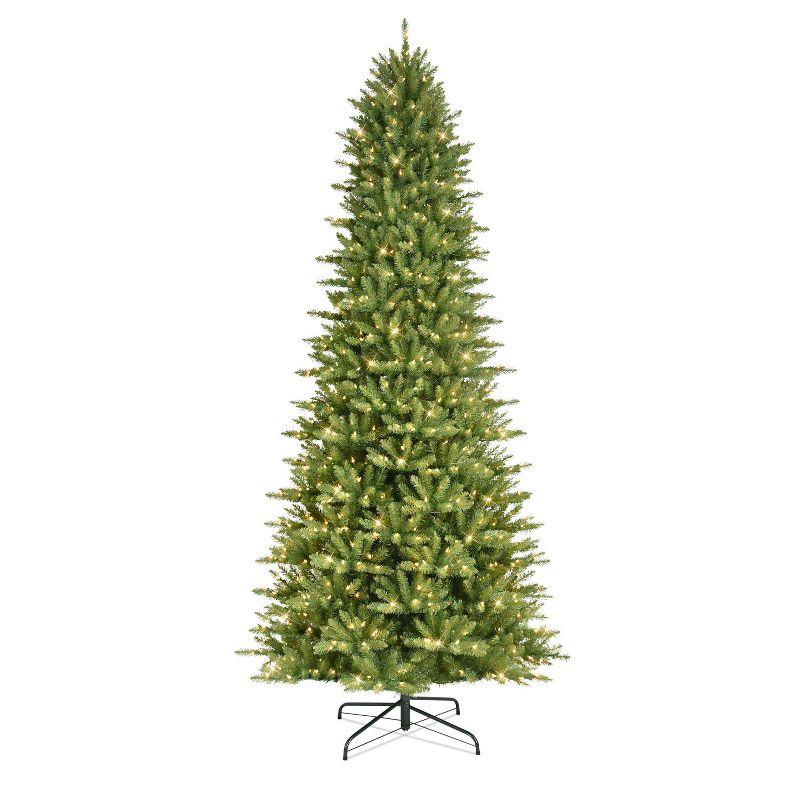 10ft Pre-lit Artificial Christmas Tree Full Forest Fir - Puleo, 1 of 6