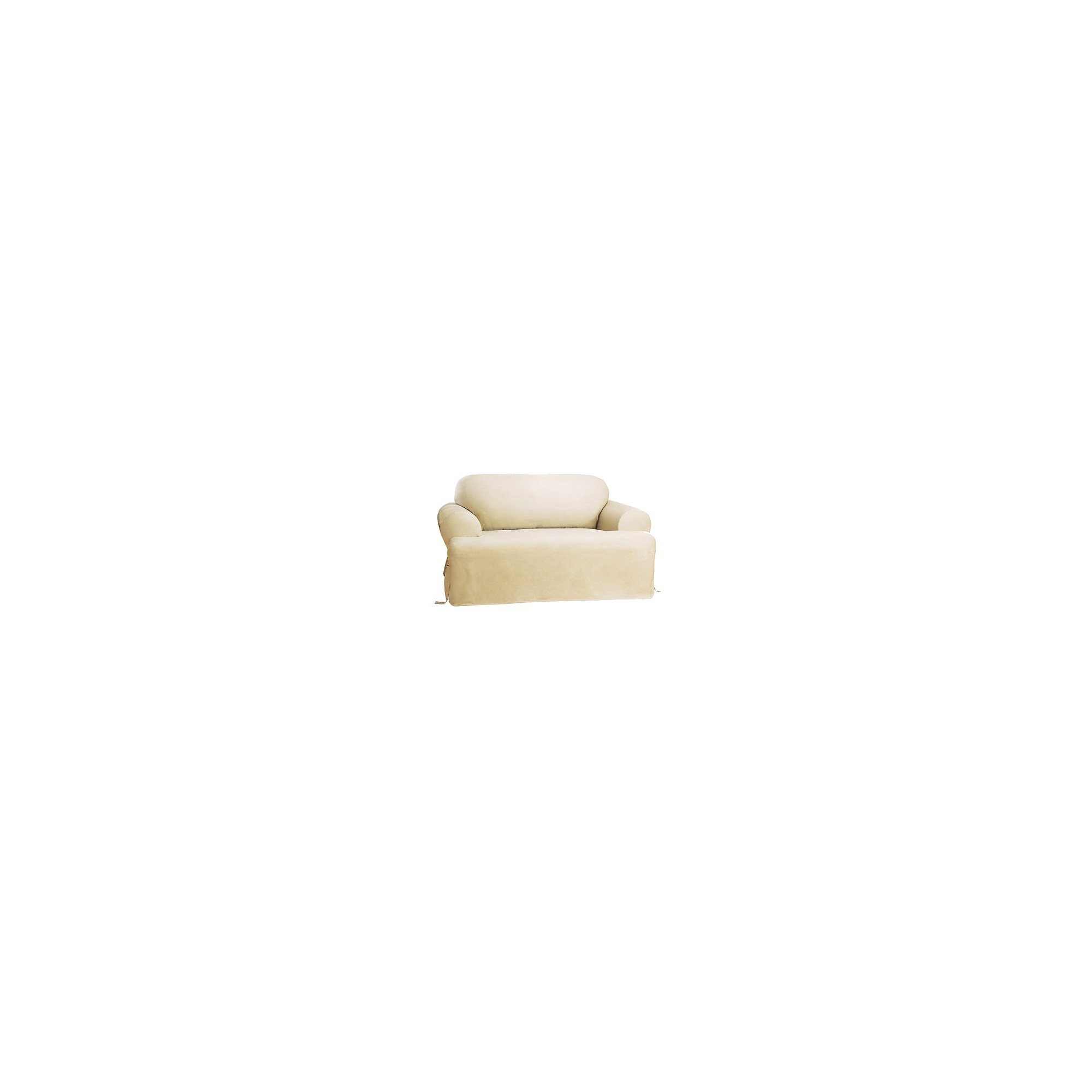 Cotton Duck Tcushion Loveseat Slipcover Natural - Sure Fit